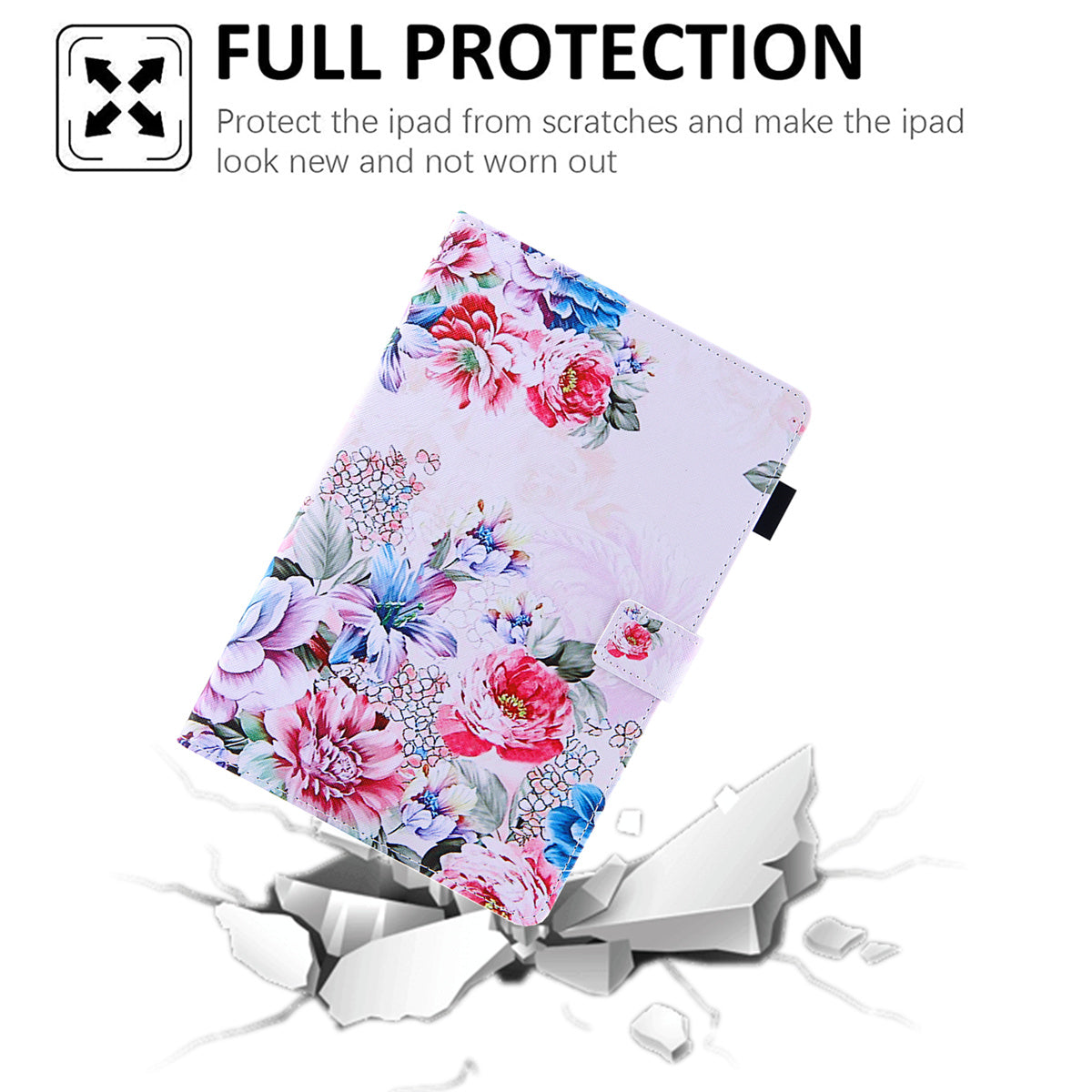 Uniqkart for Amazon Fire Max 11 Shockproof Case Pattern Printing Tablet Case Card Slot PU Leather Cover with Stand - Rose