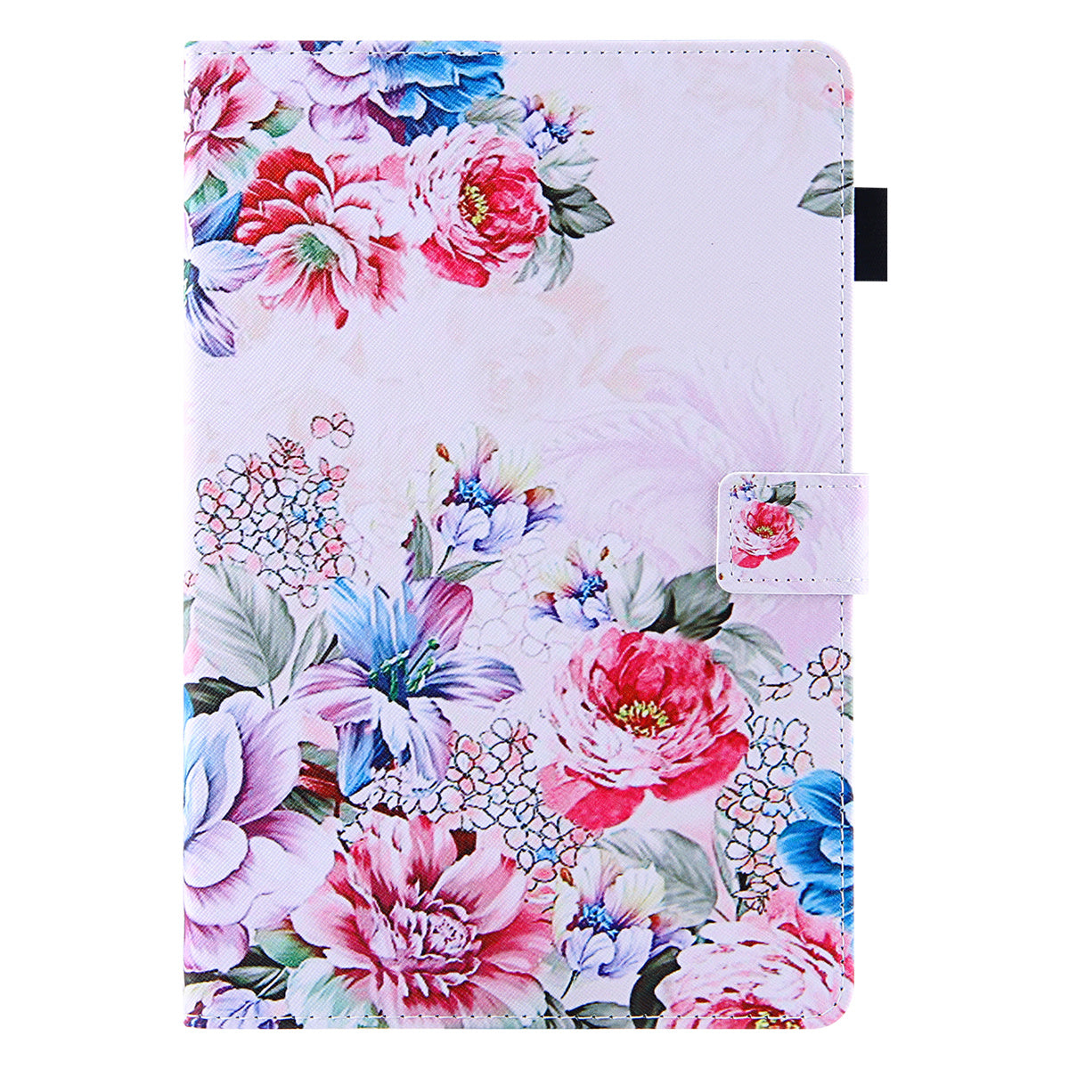 Uniqkart for Amazon Fire Max 11 Shockproof Case Pattern Printing Tablet Case Card Slot PU Leather Cover with Stand - Rose