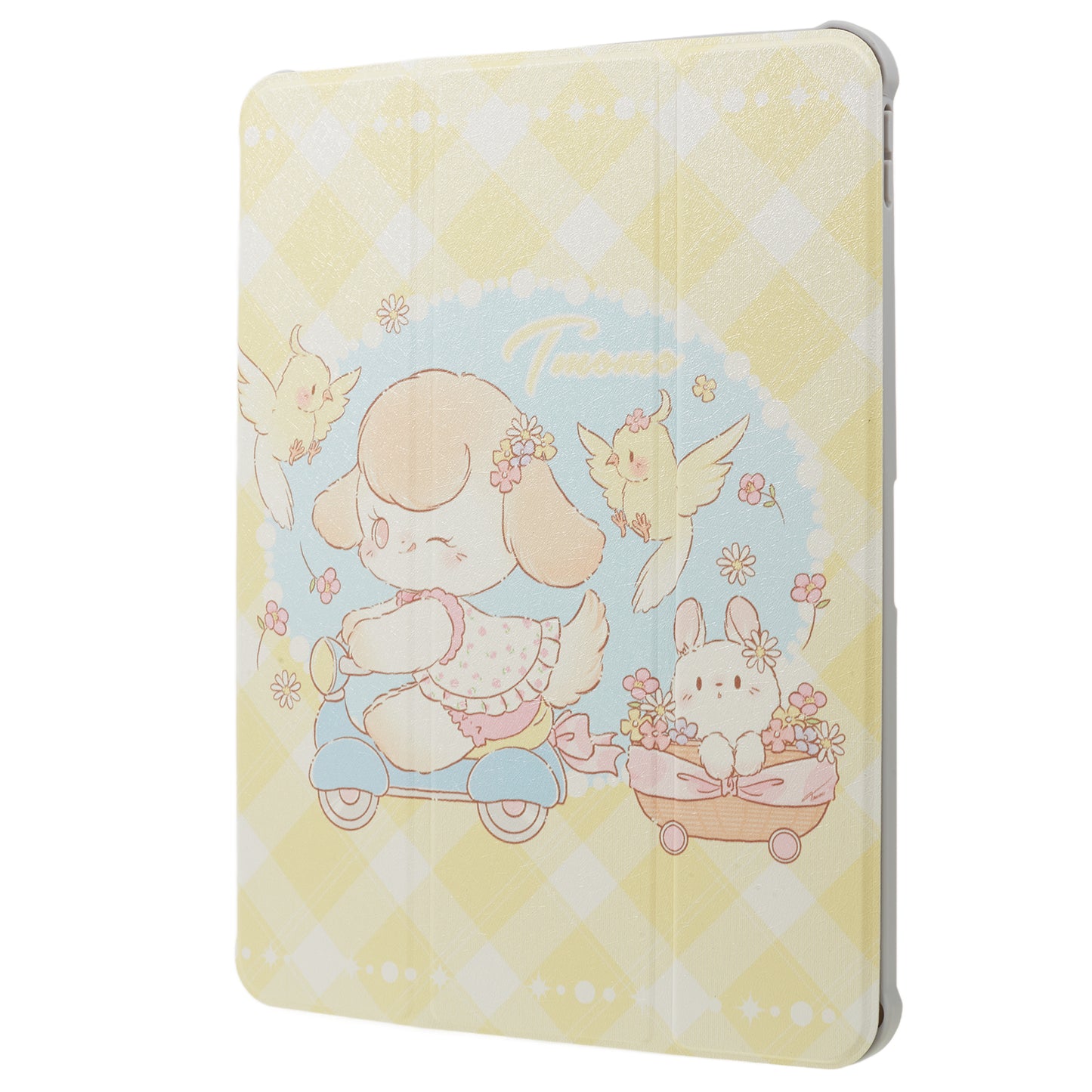 for iPad Air (2020) / (2022) / iPad Pro 11-inch (2018) / (2020) / (2021) / (2022) Tablet Case Printed PU Leather Cover with Pencil Holder - Trolley Girl