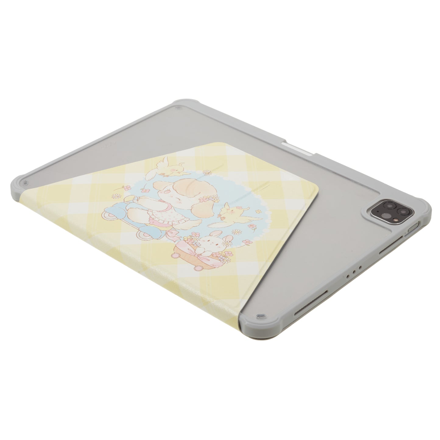 for iPad Air (2020) / (2022) / iPad Pro 11-inch (2018) / (2020) / (2021) / (2022) Tablet Case Printed PU Leather Cover with Pencil Holder - Trolley Girl