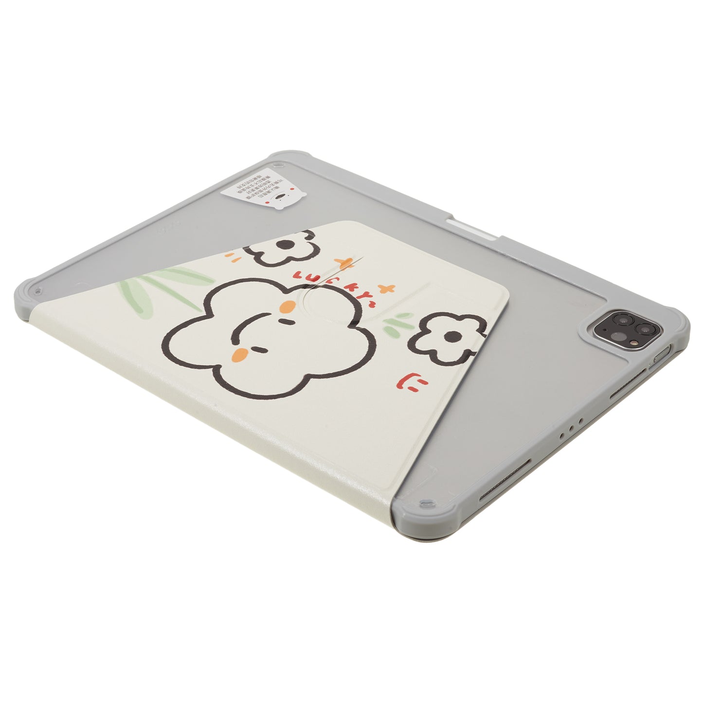 for iPad Air (2020) / (2022) / iPad Pro 11-inch (2018) / (2020) / (2021) / (2022) Tablet Case Printed PU Leather Cover with Pencil Holder - Smile Flower