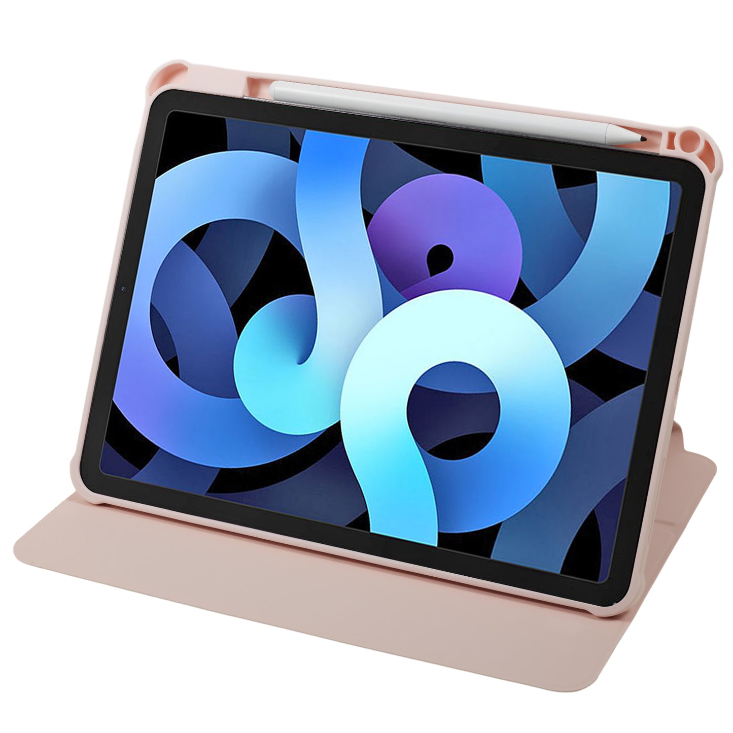 for iPad Air (2020) / (2022) / iPad Pro 11-inch (2018) / (2020) / (2021) / (2022) Tablet Case Printed PU Leather Cover with Pencil Holder - Guitar Cat