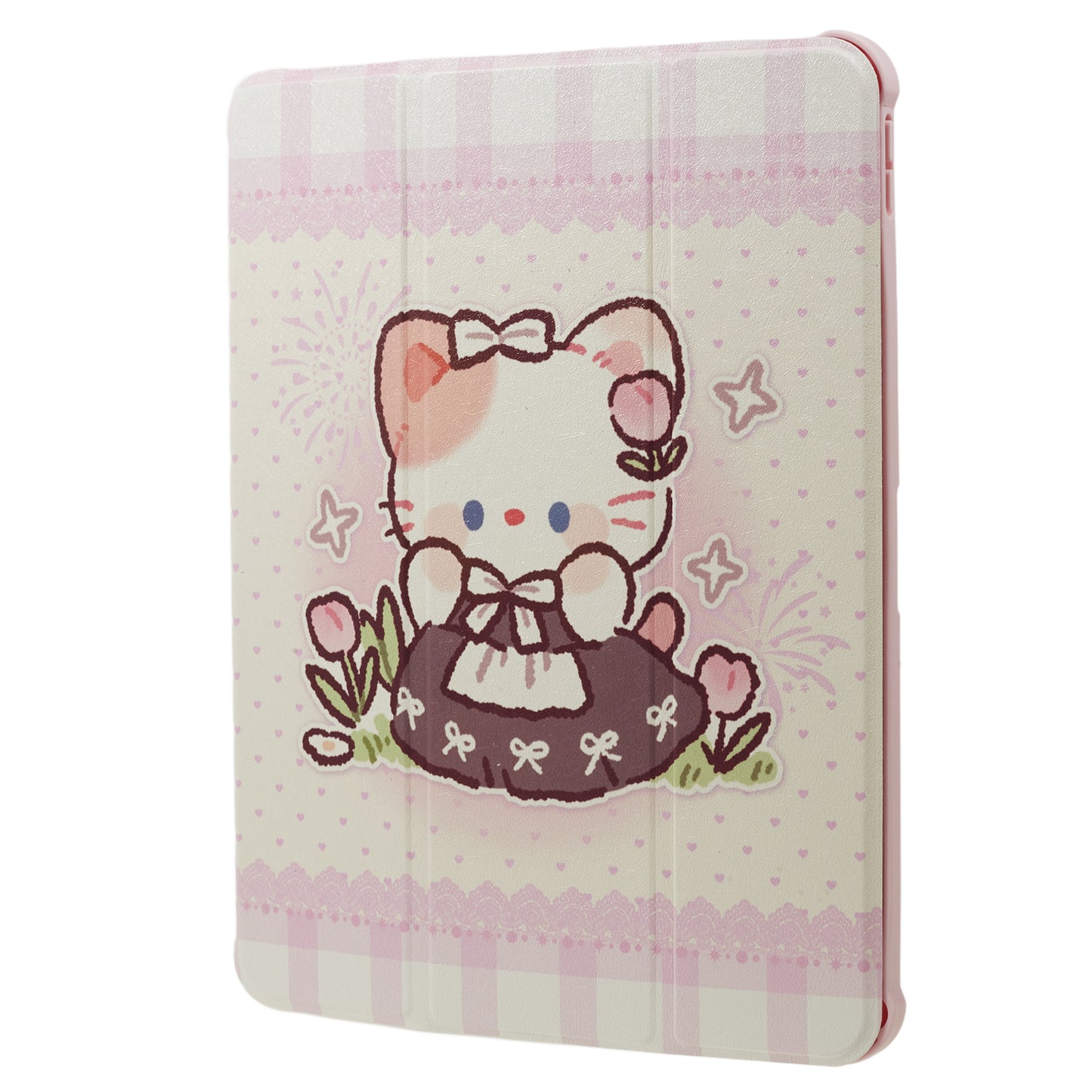 for iPad Air (2020) / (2022) / iPad Pro 11-inch (2018) / (2020) / (2021) / (2022) Tablet Case Printed PU Leather Cover with Pencil Holder - Cute Cat
