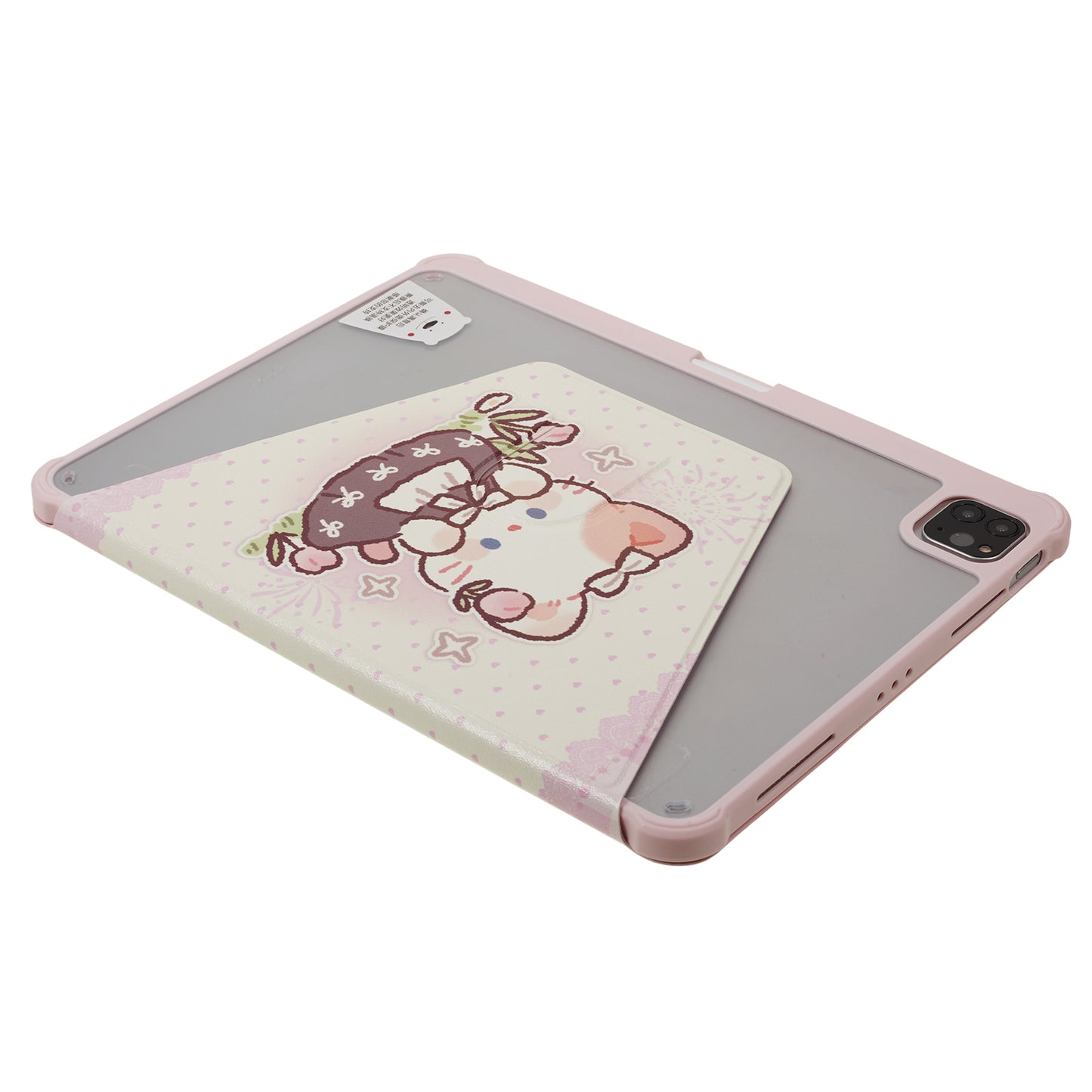 for iPad Air (2020) / (2022) / iPad Pro 11-inch (2018) / (2020) / (2021) / (2022) Tablet Case Printed PU Leather Cover with Pencil Holder - Cute Cat