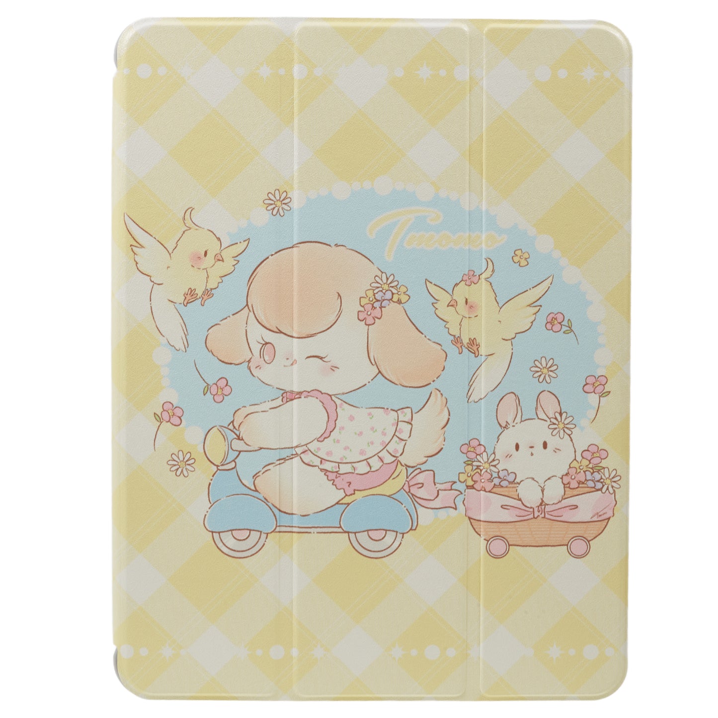 for iPad 9.7-inch (2017) / (2018) / iPad Pro 9.7 inch (2016) Printed Case PU Leather Tablet Cover with Pencil Slot - Trolley Girl