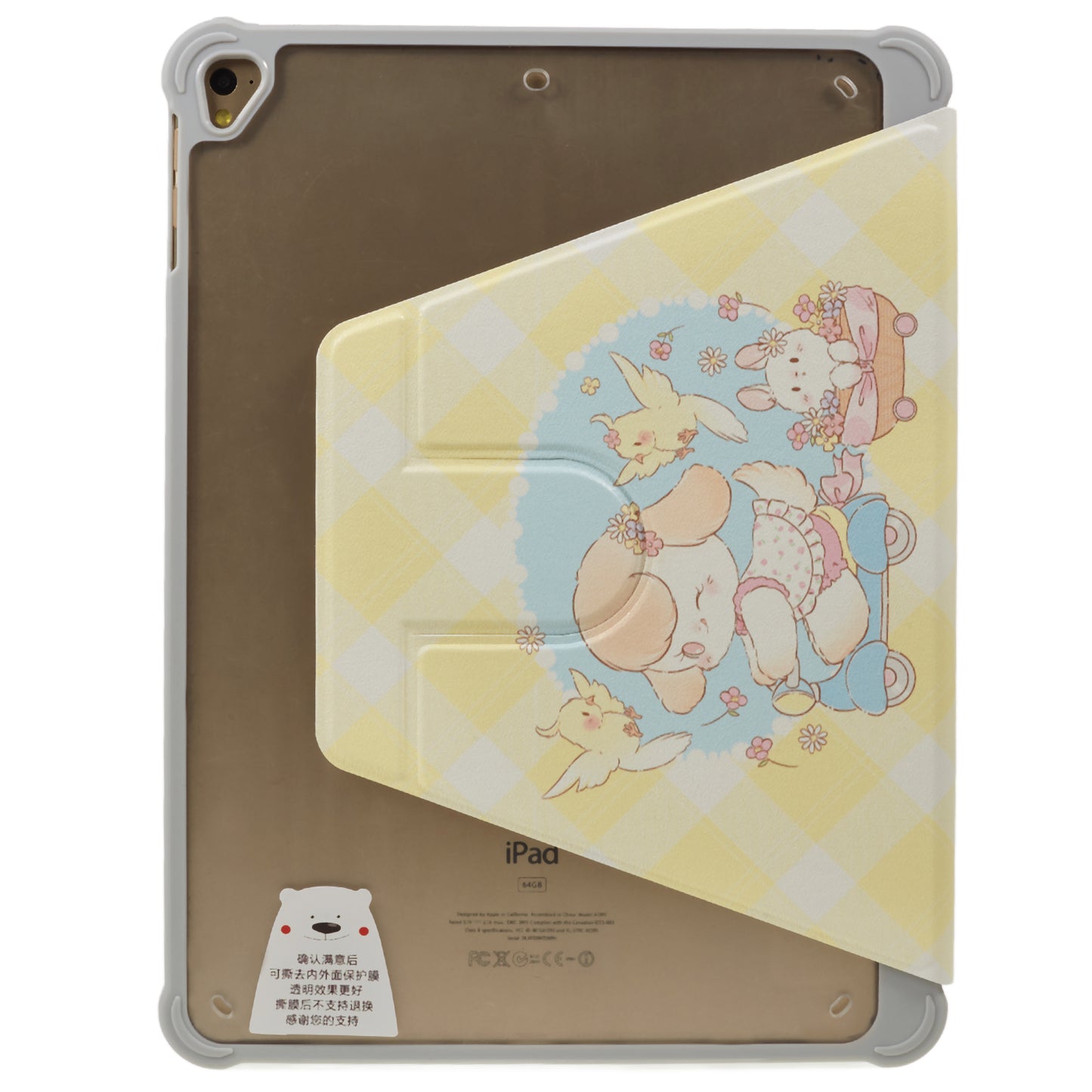 for iPad 9.7-inch (2017) / (2018) / iPad Pro 9.7 inch (2016) Printed Case PU Leather Tablet Cover with Pencil Slot - Trolley Girl