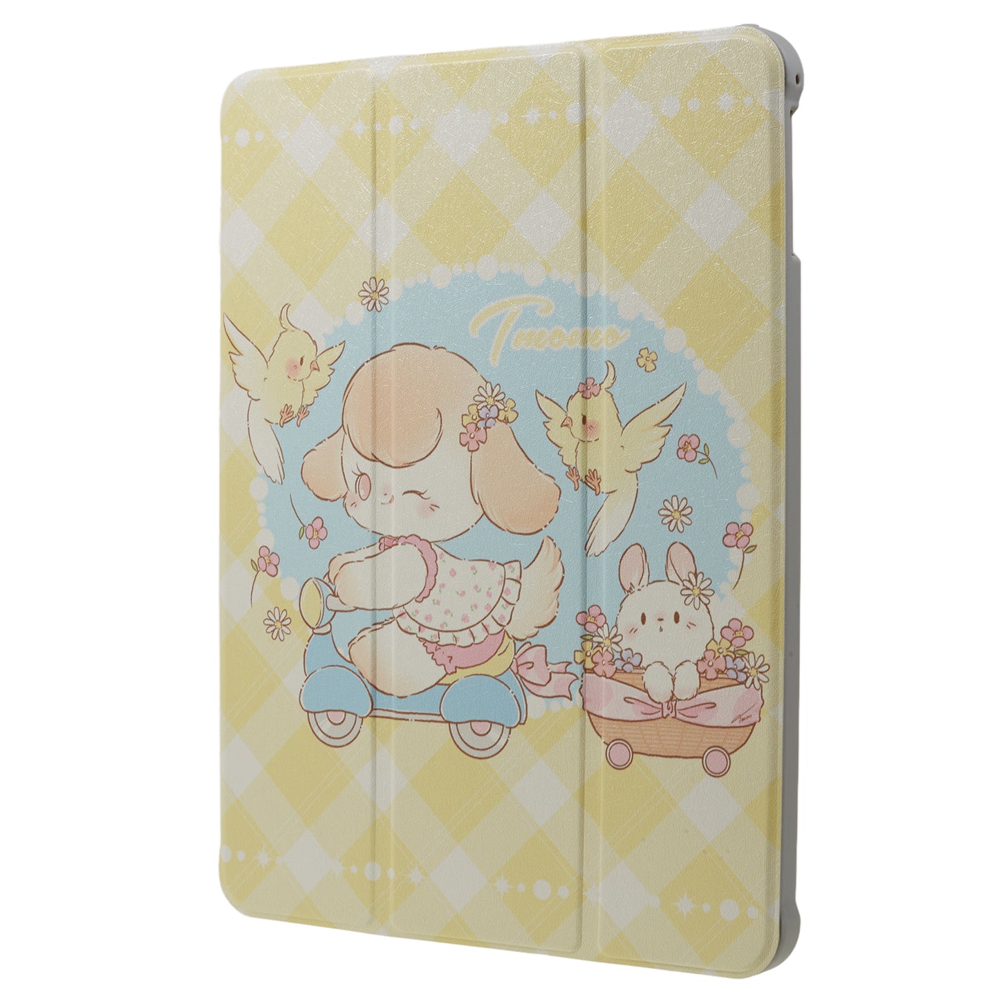 for iPad 9.7-inch (2017) / (2018) / iPad Pro 9.7 inch (2016) Printed Case PU Leather Tablet Cover with Pencil Slot - Trolley Girl