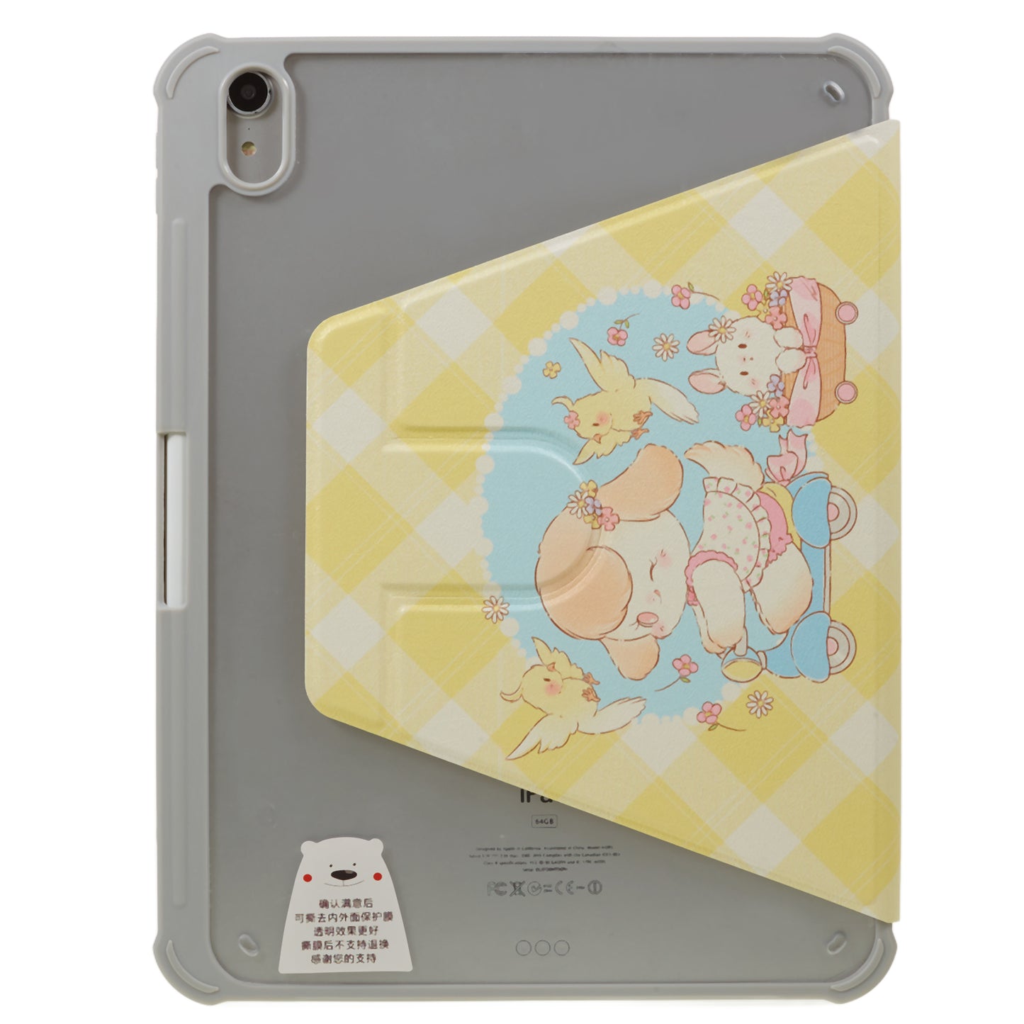 Pattern Printed Tablet Case for iPad 10.9 (2022) 360-Degree Rotating Stand Anti-Drop PU Leather Cover with Pencil Slot - Trolley Girl