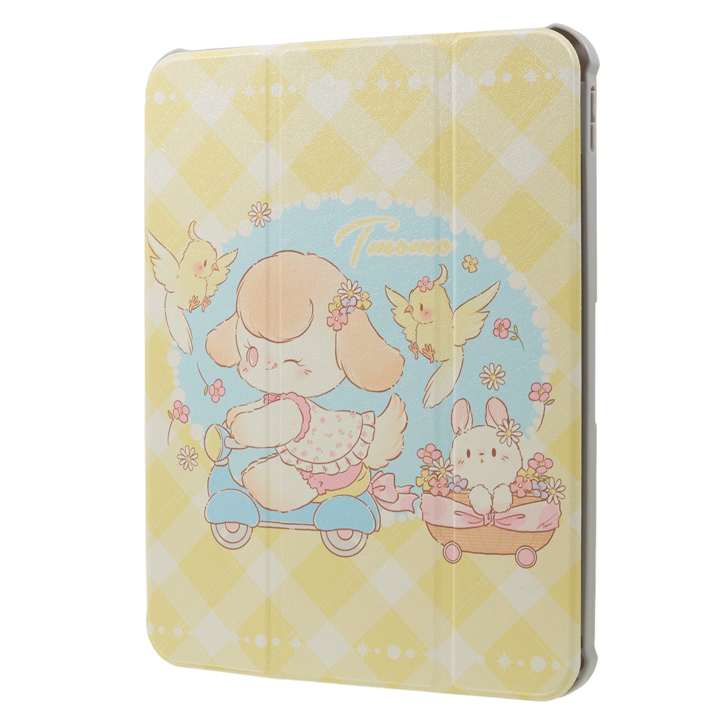 Pattern Printed Tablet Case for iPad 10.9 (2022) 360-Degree Rotating Stand Anti-Drop PU Leather Cover with Pencil Slot - Trolley Girl