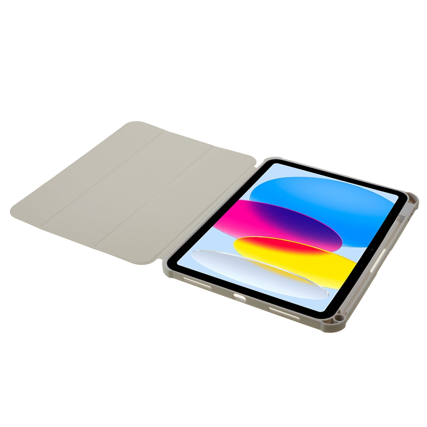 Pattern Printed Tablet Case for iPad 10.9 (2022) 360-Degree Rotating Stand Anti-Drop PU Leather Cover with Pencil Slot - Trolley Girl