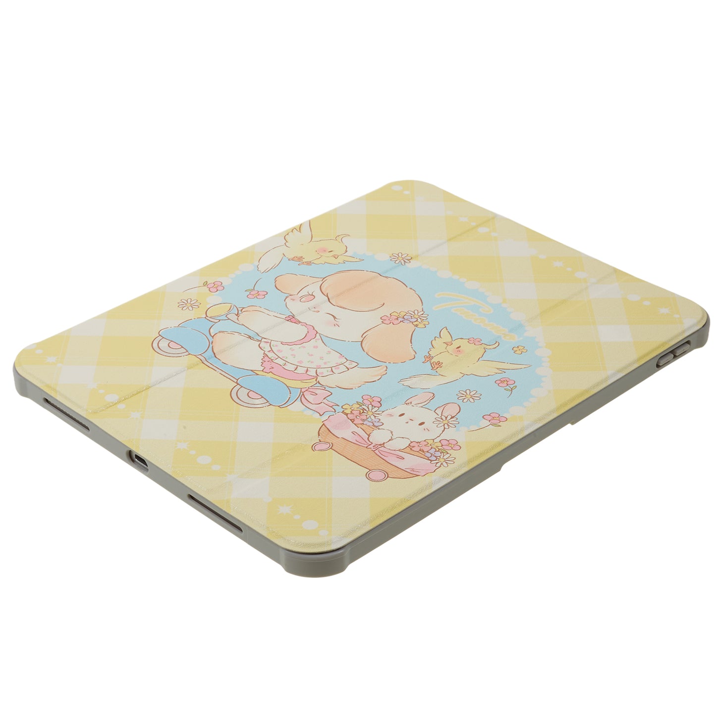 Pattern Printed Tablet Case for iPad 10.9 (2022) 360-Degree Rotating Stand Anti-Drop PU Leather Cover with Pencil Slot - Trolley Girl