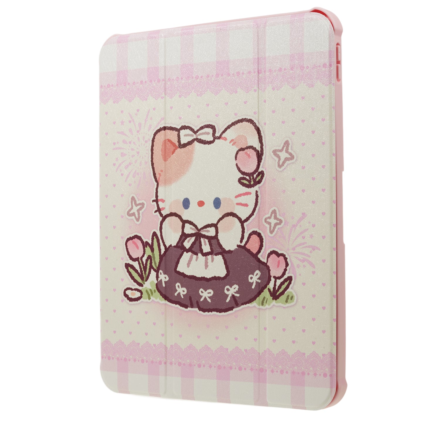 Pattern Printed Tablet Case for iPad 10.9 (2022) 360-Degree Rotating Stand Anti-Drop PU Leather Cover with Pencil Slot - Cute Cat