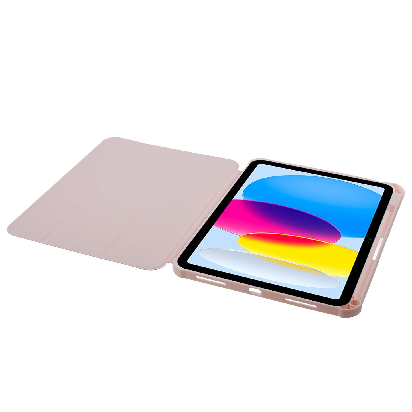 Pattern Printed Tablet Case for iPad 10.9 (2022) 360-Degree Rotating Stand Anti-Drop PU Leather Cover with Pencil Slot - Cute Cat