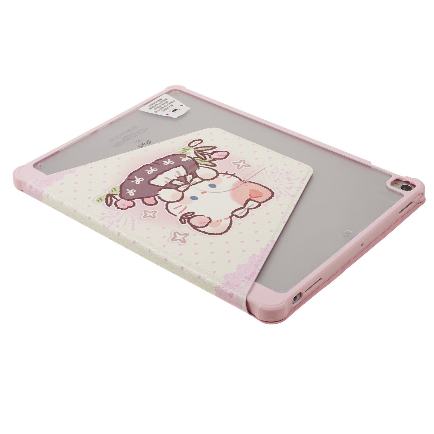 for iPad 10.2 (2021) / (2019) / (2020) / iPad Pro 10.5-inch (2017) Anti-Drop Tablet Case Pattern Printed Leather Cover with Pencil Slot - Cute Cat
