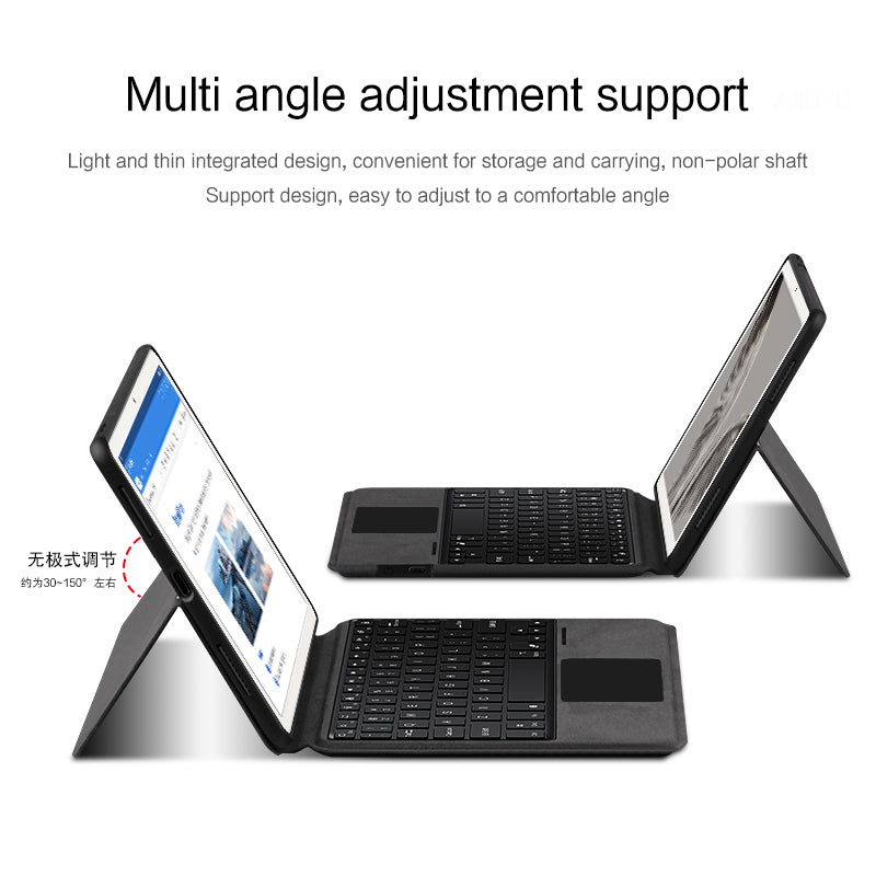 Uniqkart for Google Pixel Tablet PU Leather Stand Case with Backlit Keyboard, Multi-Touch Trackpad