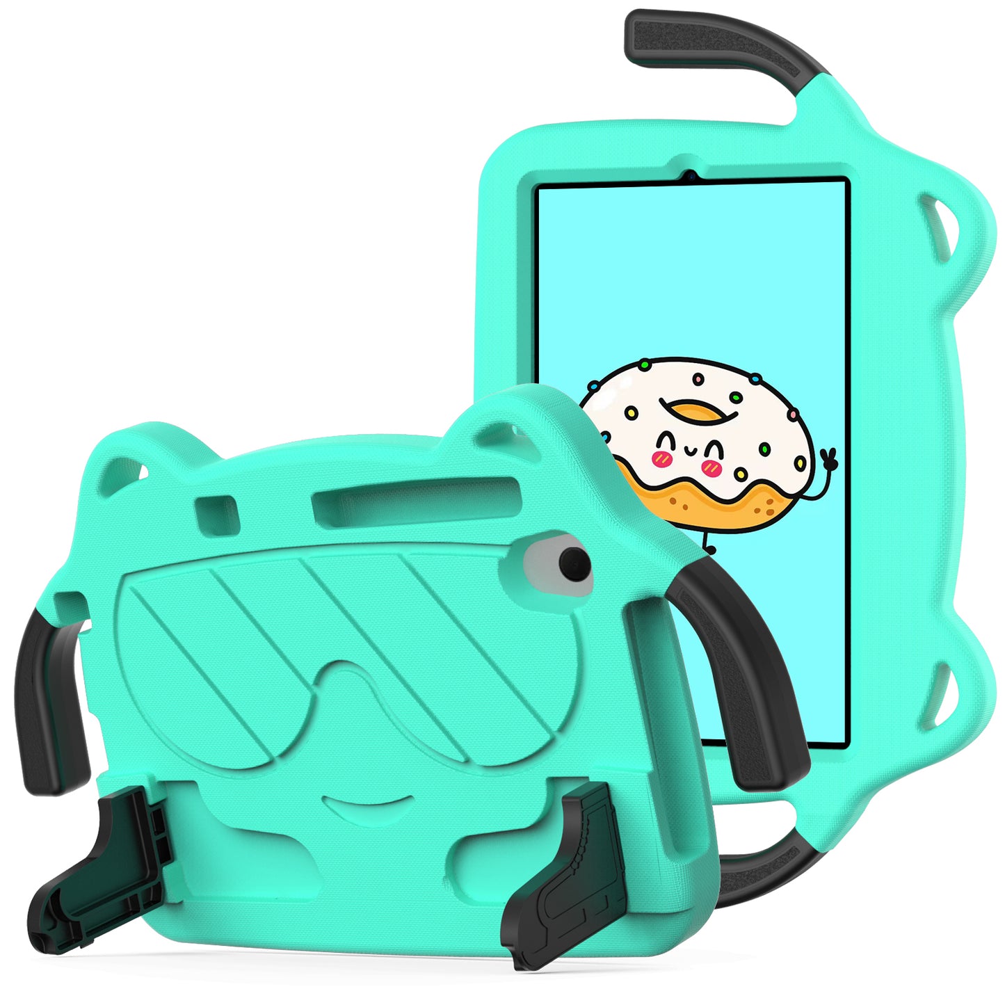 for Samsung Galaxy Tab A 8.4 (2020) / Lenovo Tab M8 Gen 4 / Tab M8 (3rd Gen) / M8 / Huawei MatePad T8 / M5 Lite 8 / TCL Tab 8 4G / Tab 8 LE Kickstand EVA+PC Case - Green