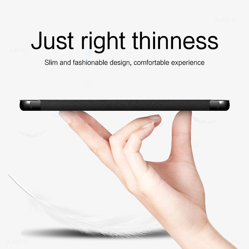 Uniqkart for Amazon Fire Max 11 Tri-fold Stand Tablet Case PU Leather Auto Wake / Sleep Full Body Protection Cover - Black