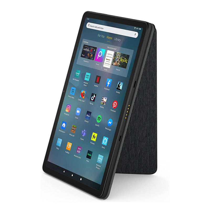 Uniqkart for Amazon Fire Max 11 PU Leather Tablet Case Slim Folding Kickstand Folio Magnetic Cover - Black