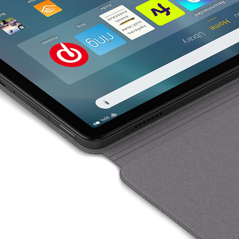 Uniqkart for Amazon Fire Max 11 PU Leather Tablet Case Slim Folding Kickstand Folio Magnetic Cover - Black