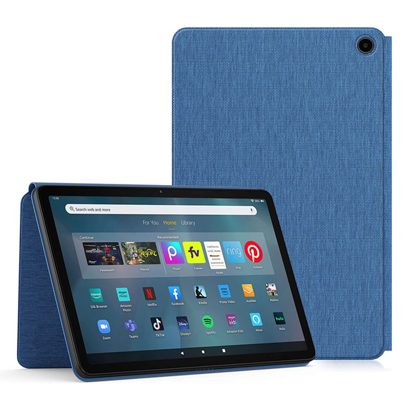 Uniqkart for Amazon Fire Max 11 PU Leather Tablet Case Slim Folding Kickstand Folio Magnetic Cover - Blue