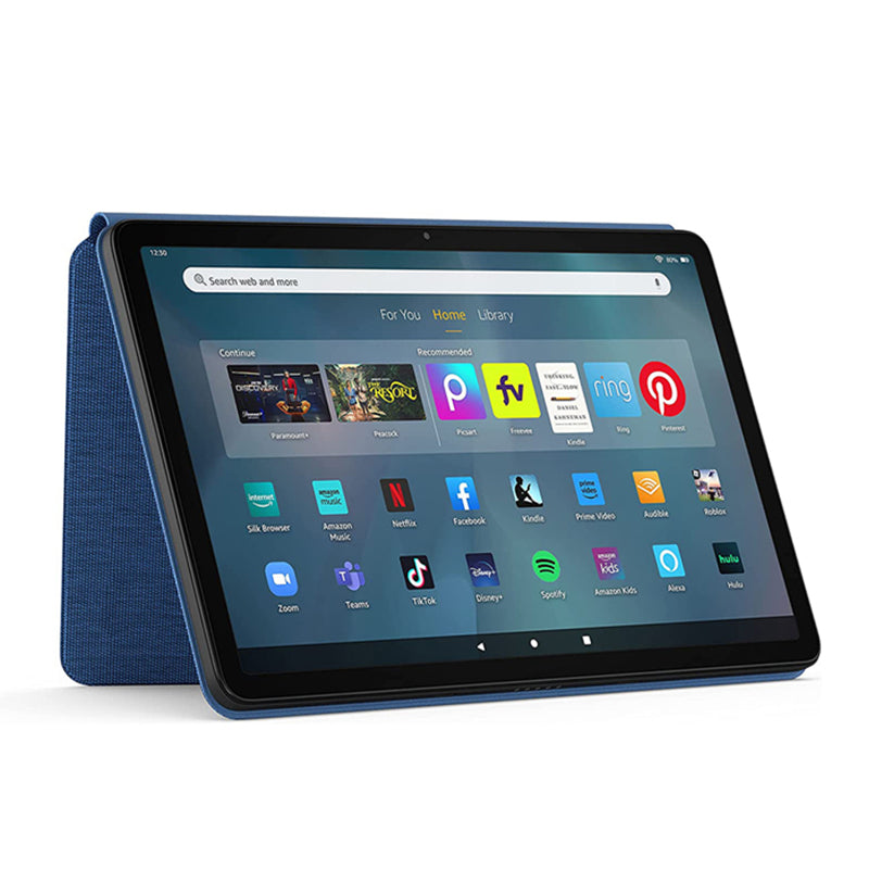 Uniqkart for Amazon Fire Max 11 PU Leather Tablet Case Slim Folding Kickstand Folio Magnetic Cover - Blue