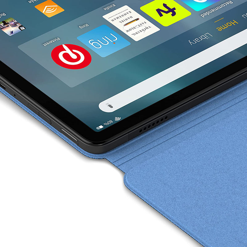 Uniqkart for Amazon Fire Max 11 PU Leather Tablet Case Slim Folding Kickstand Folio Magnetic Cover - Blue