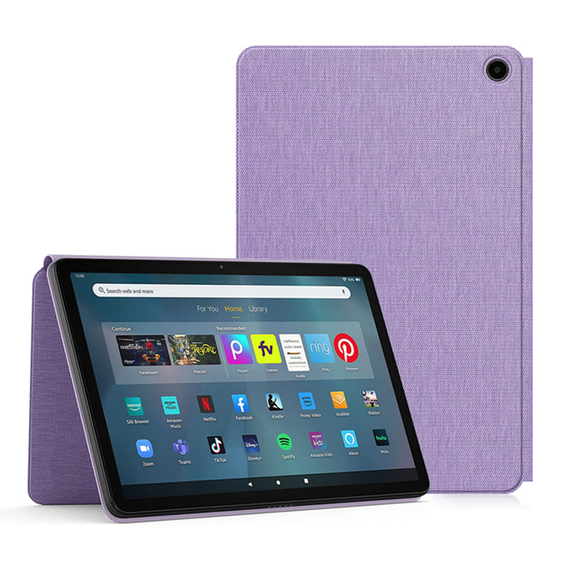Uniqkart for Amazon Fire Max 11 PU Leather Tablet Case Slim Folding Kickstand Folio Magnetic Cover - Purple