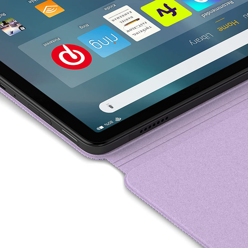 Uniqkart for Amazon Fire Max 11 PU Leather Tablet Case Slim Folding Kickstand Folio Magnetic Cover - Purple