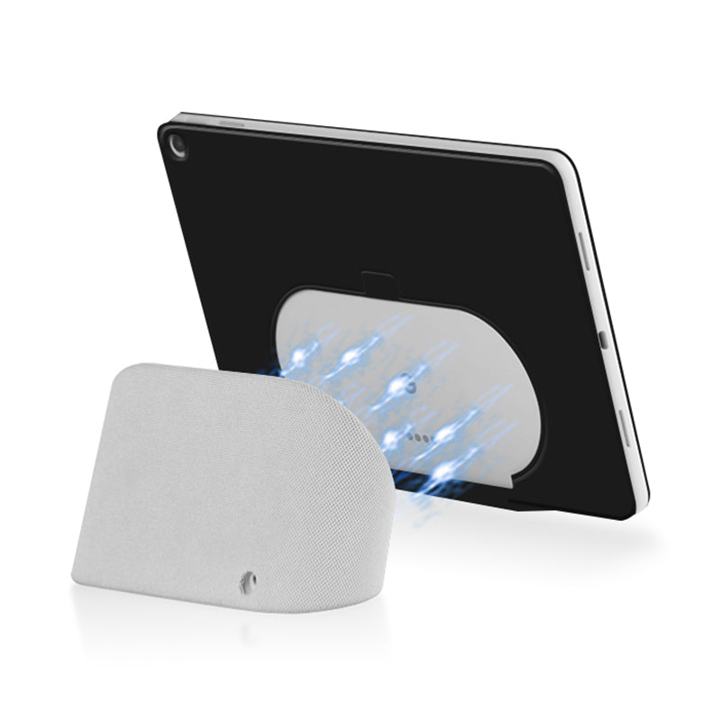 Uniqkart for Google Pixel Tablet Trifold Stand Magnetic Leather Tablet Cover Pen Holder Case with Hole Uniqkart for Charger Speaker Dock - Black