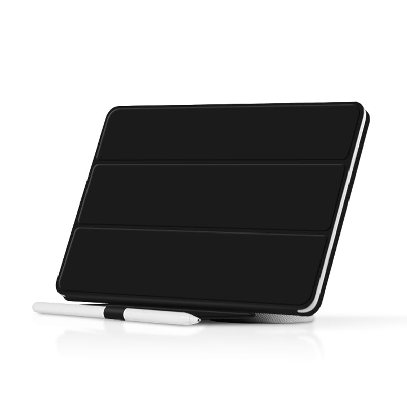 Uniqkart for Google Pixel Tablet Trifold Stand Magnetic Leather Tablet Cover Pen Holder Case with Hole Uniqkart for Charger Speaker Dock - Black