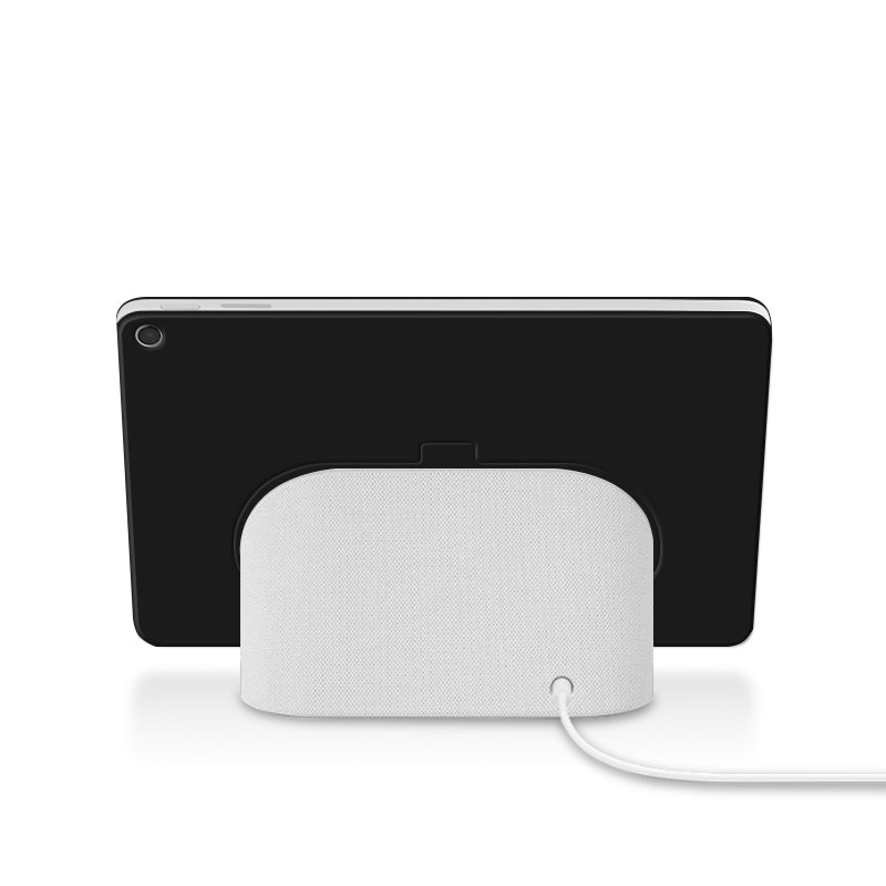 Uniqkart for Google Pixel Tablet Trifold Stand Magnetic Leather Tablet Cover Pen Holder Case with Hole Uniqkart for Charger Speaker Dock - Black