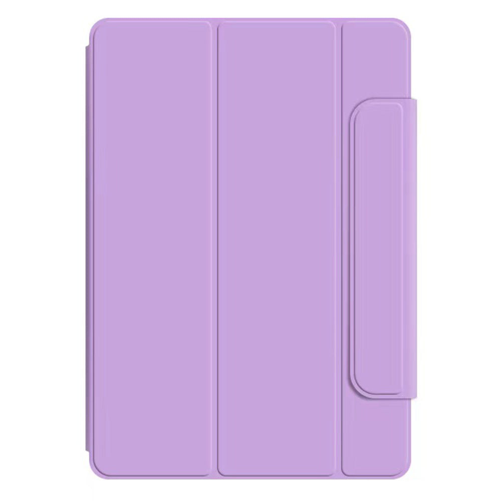 Uniqkart for Google Pixel Tablet Tri-fold Stand Cover PU Leather Magnetic Absorption Smart Tablet Case - Purple