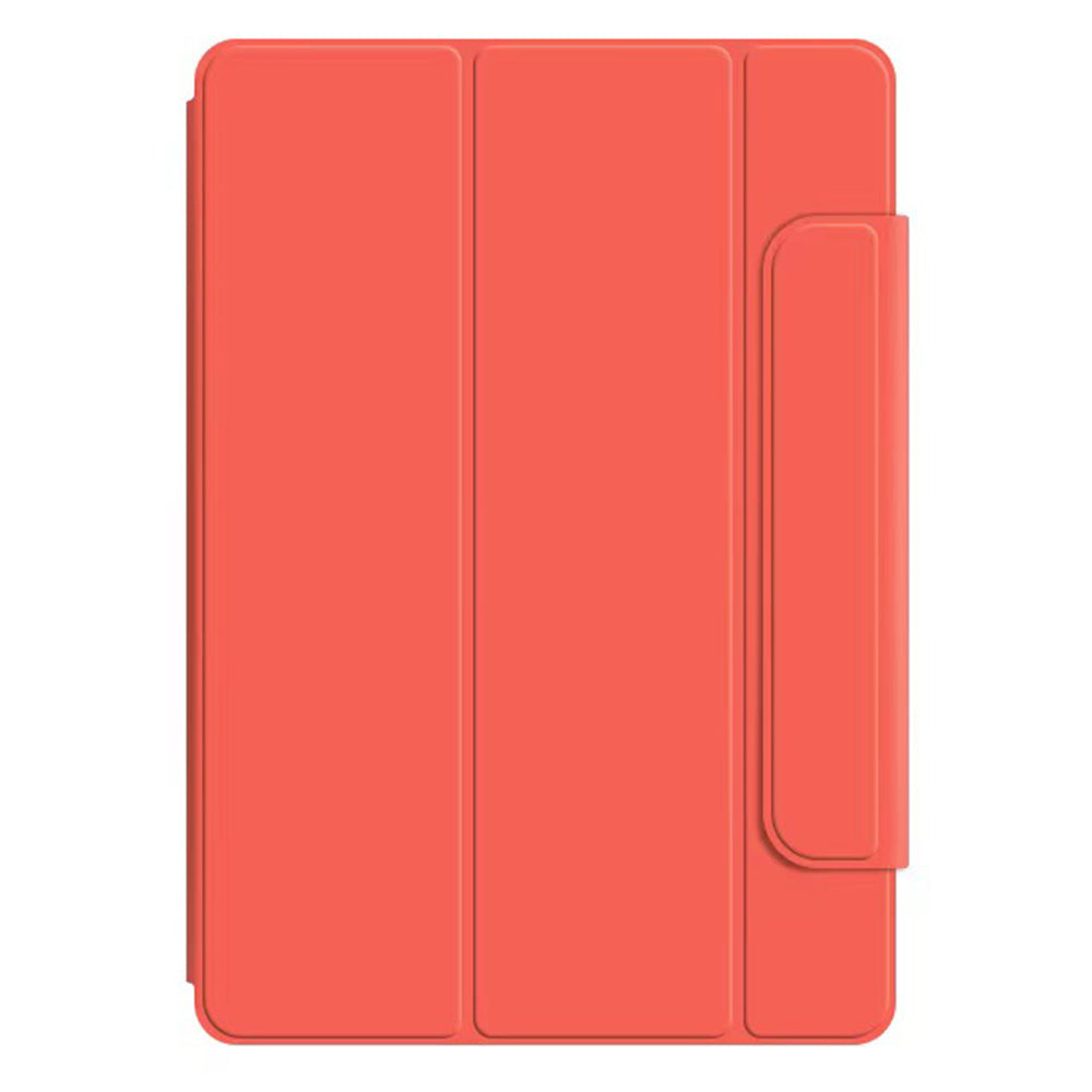 Uniqkart for Google Pixel Tablet Tri-fold Stand Cover PU Leather Magnetic Absorption Smart Tablet Case - Orange