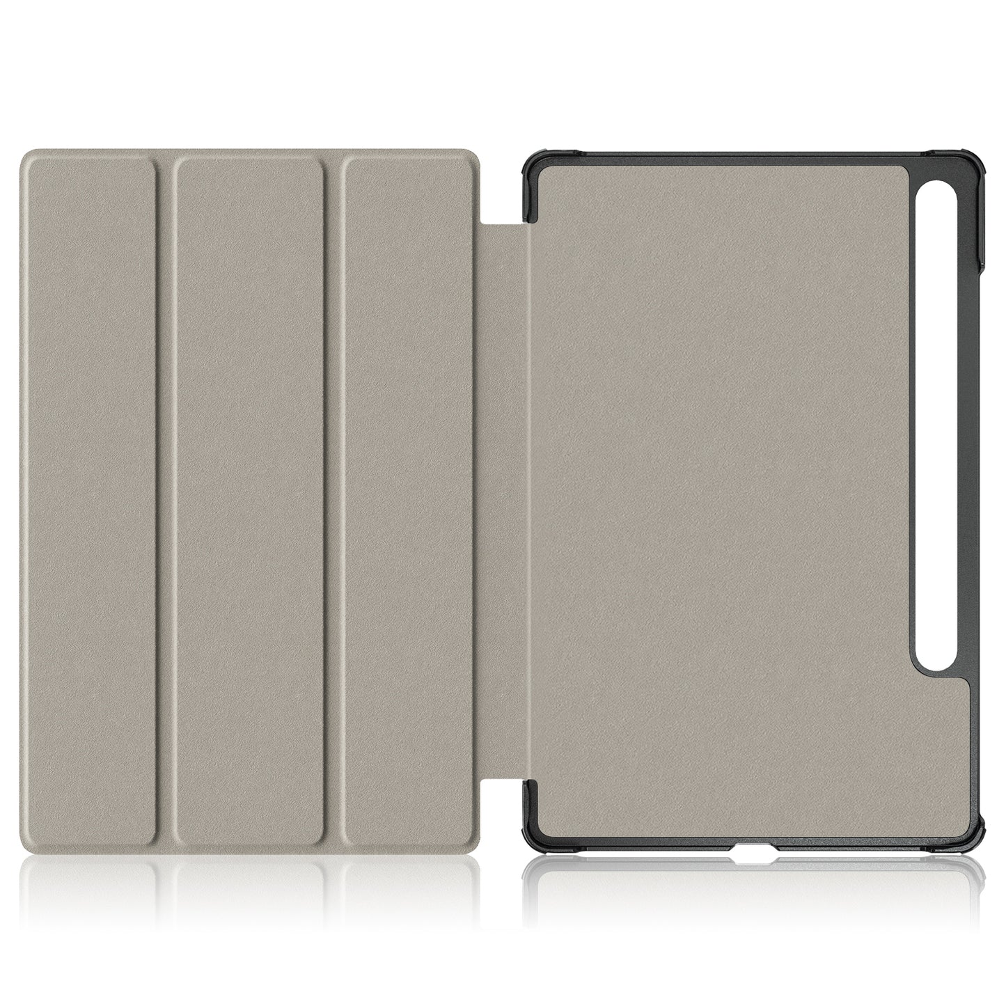 Uniqkart for Samsung Galaxy Tab S9+ Tri-fold Stand Cover PU Leather Pattern Printing Smart Tablet Case - Horse