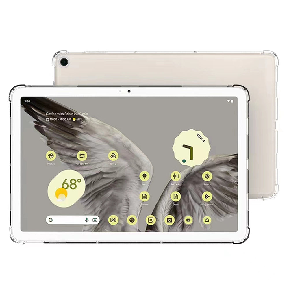 Transparent Tablet Case for Google Pixel Tablet , Reinforced Corners Anti-drop Soft TPU Cover