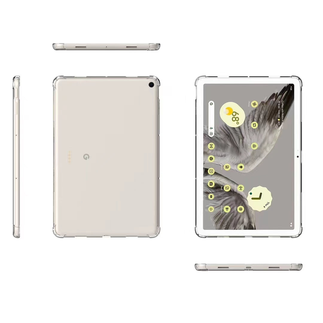 Transparent Tablet Case for Google Pixel Tablet , Reinforced Corners Anti-drop Soft TPU Cover
