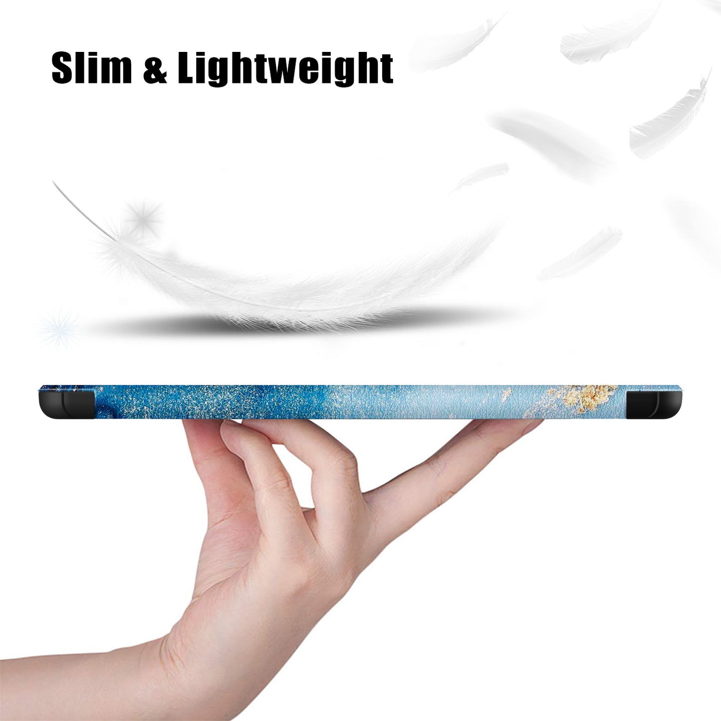 Pattern Printed Shockproof Case for Google Pixel Tablet Tri-fold Stand PU Leather Tablet Cover - Wave