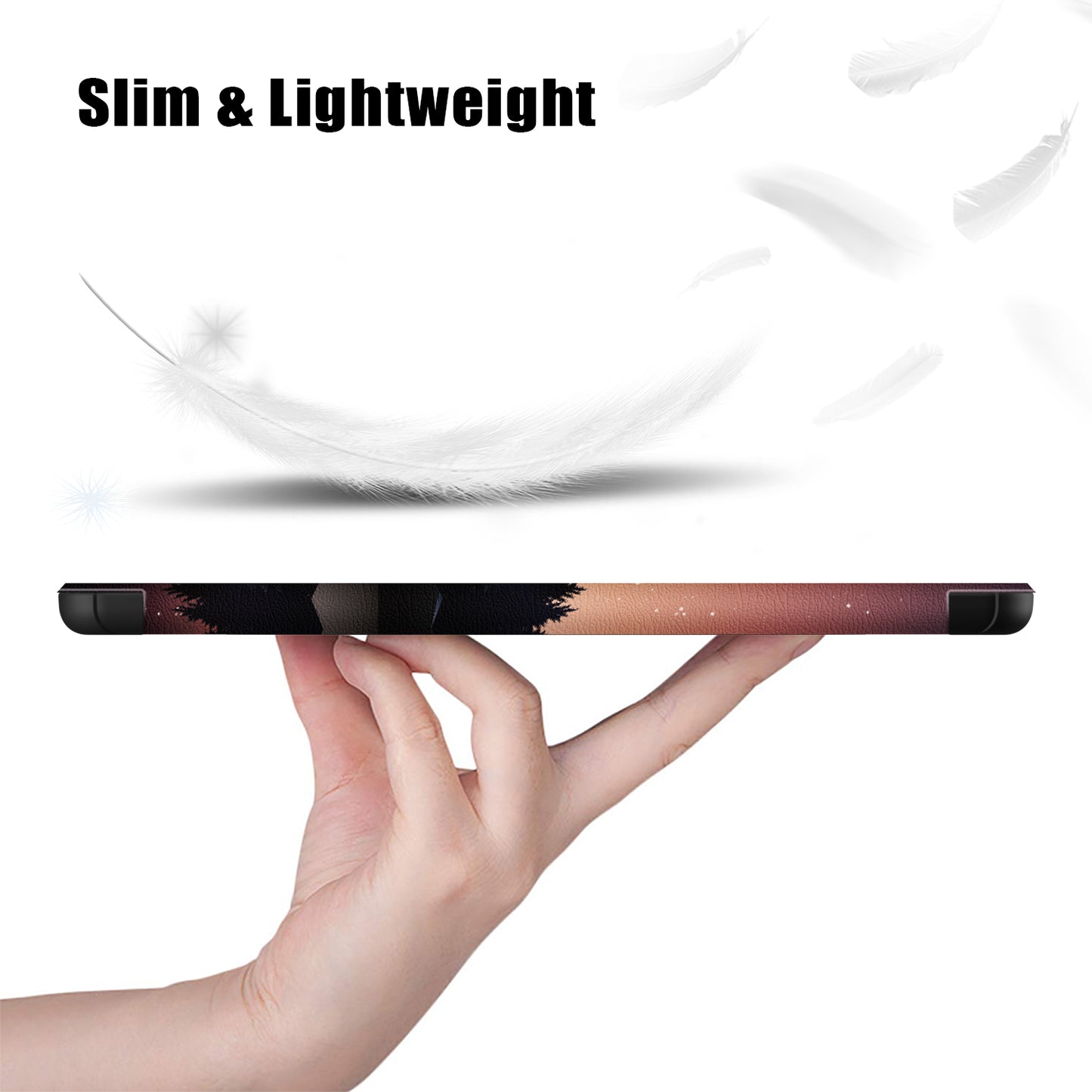 Pattern Printed Shockproof Case for Google Pixel Tablet Tri-fold Stand PU Leather Tablet Cover - Nightfall