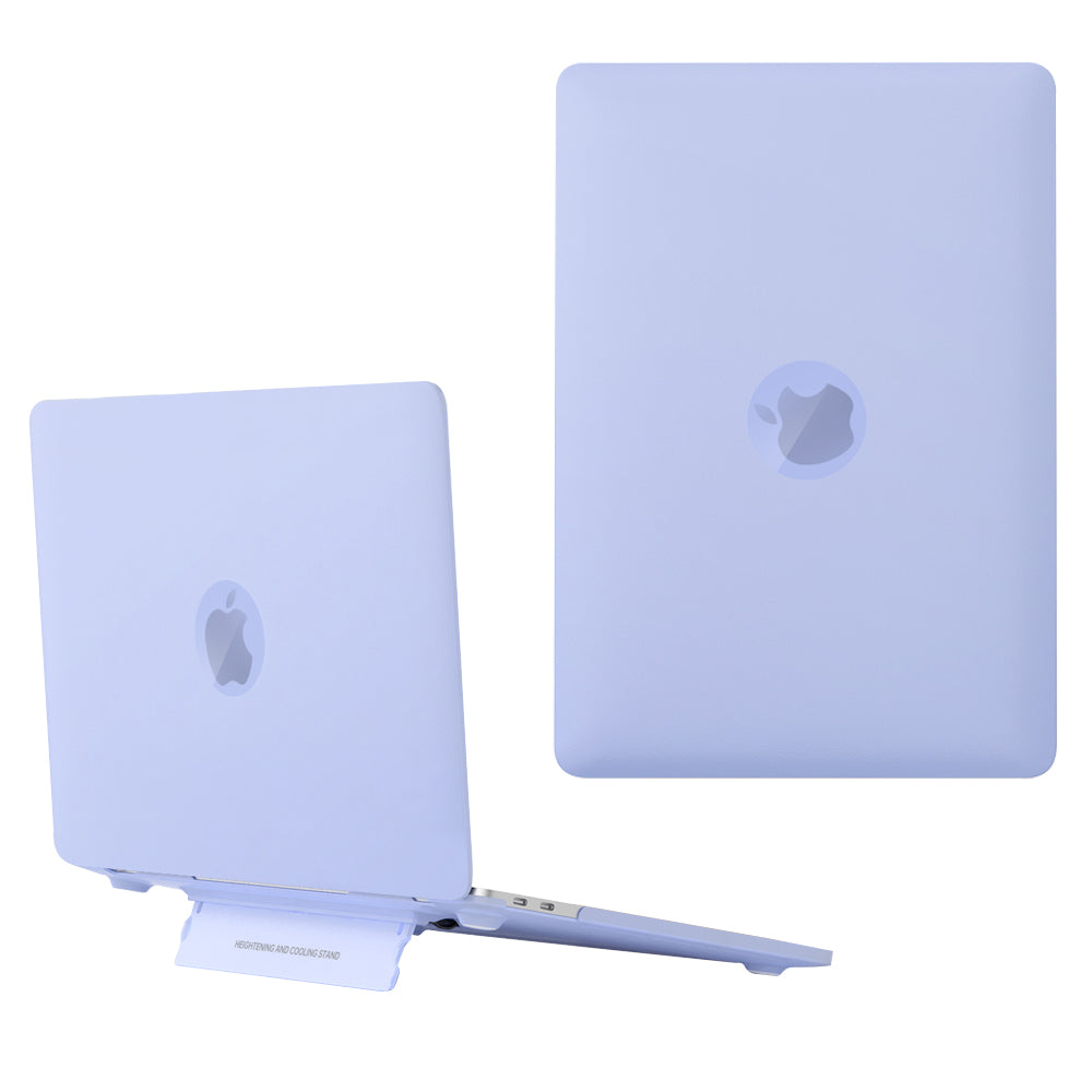 For MacBook Air 13 inch (2013-2017) A1466 / (2010-2012) A1369 Laptop Case Heat Dissipation Kickstand PC Cover - Purple