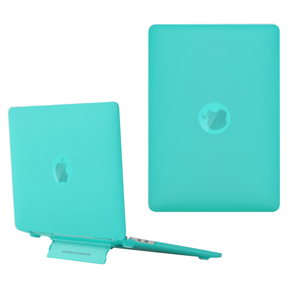 For MacBook Air 13 inch (2013-2017) A1466 / (2010-2012) A1369 Laptop Case Heat Dissipation Kickstand PC Cover - Green
