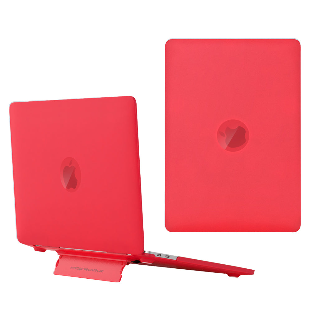 For MacBook Air 13 inch (2013-2017) A1466 / (2010-2012) A1369 Laptop Case Heat Dissipation Kickstand PC Cover - Red