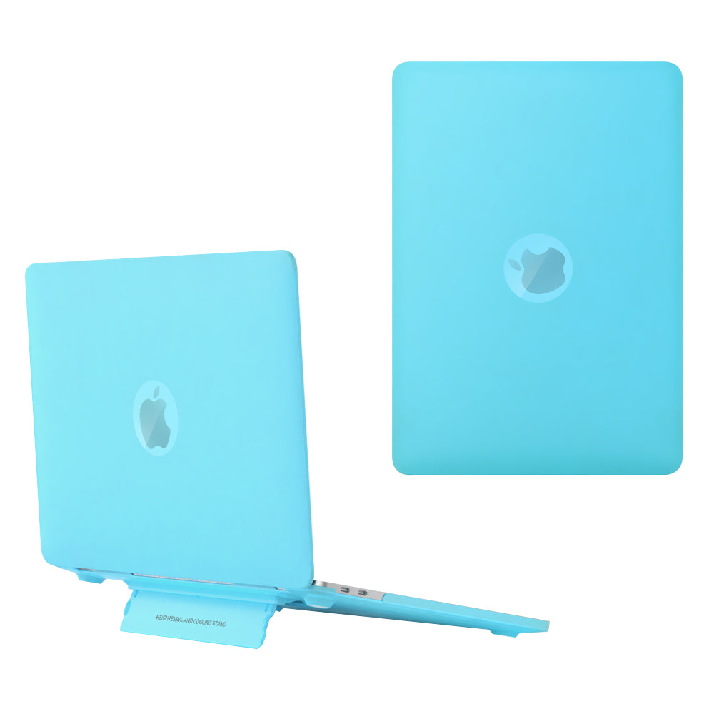 Matte Hard PC Case for Macbook Air 15 inch (2023) A2941 Lightweight Shockproof Laptop Cover with Kickstand - Blue