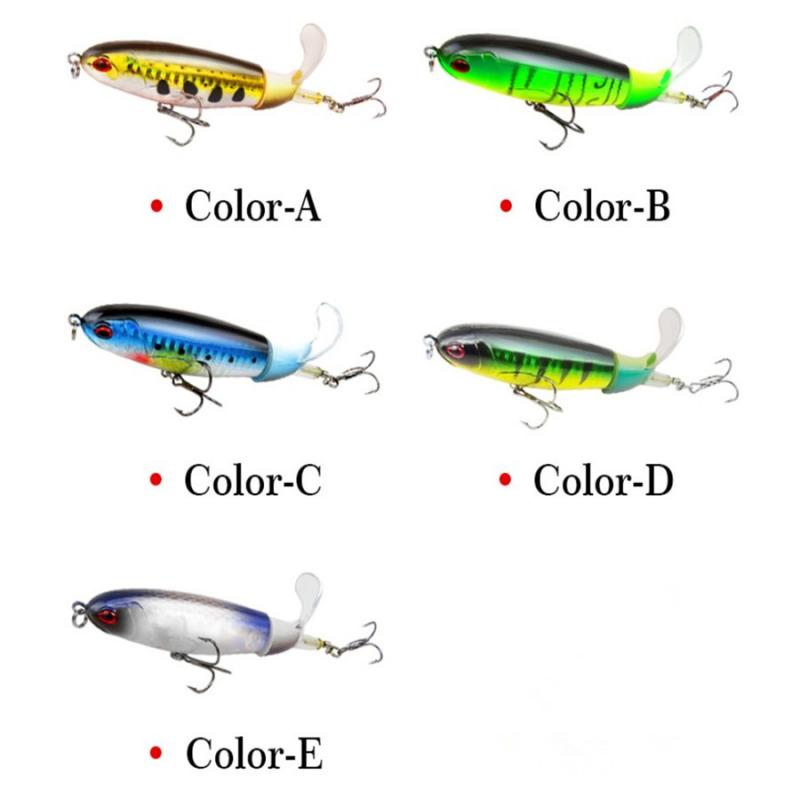 10pcs/set Floating Rotating Tail Lures Hard Bait