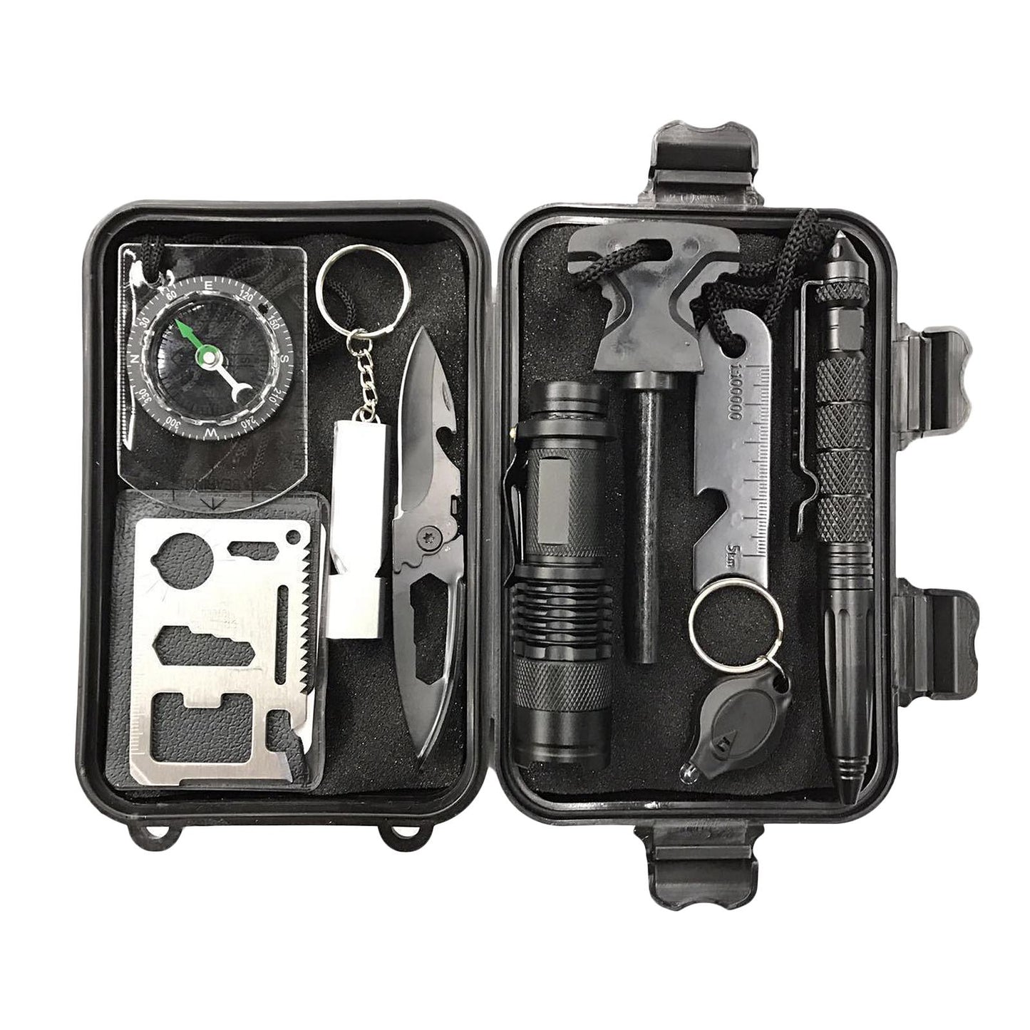 10pcs/set Outdoor Emergency Survival Gear Kit Hiking Military SOS Earthquake