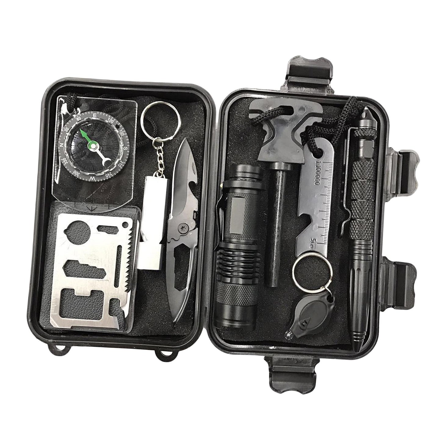 10pcs/set Outdoor Emergency Survival Gear Kit Hiking Military SOS Earthquake