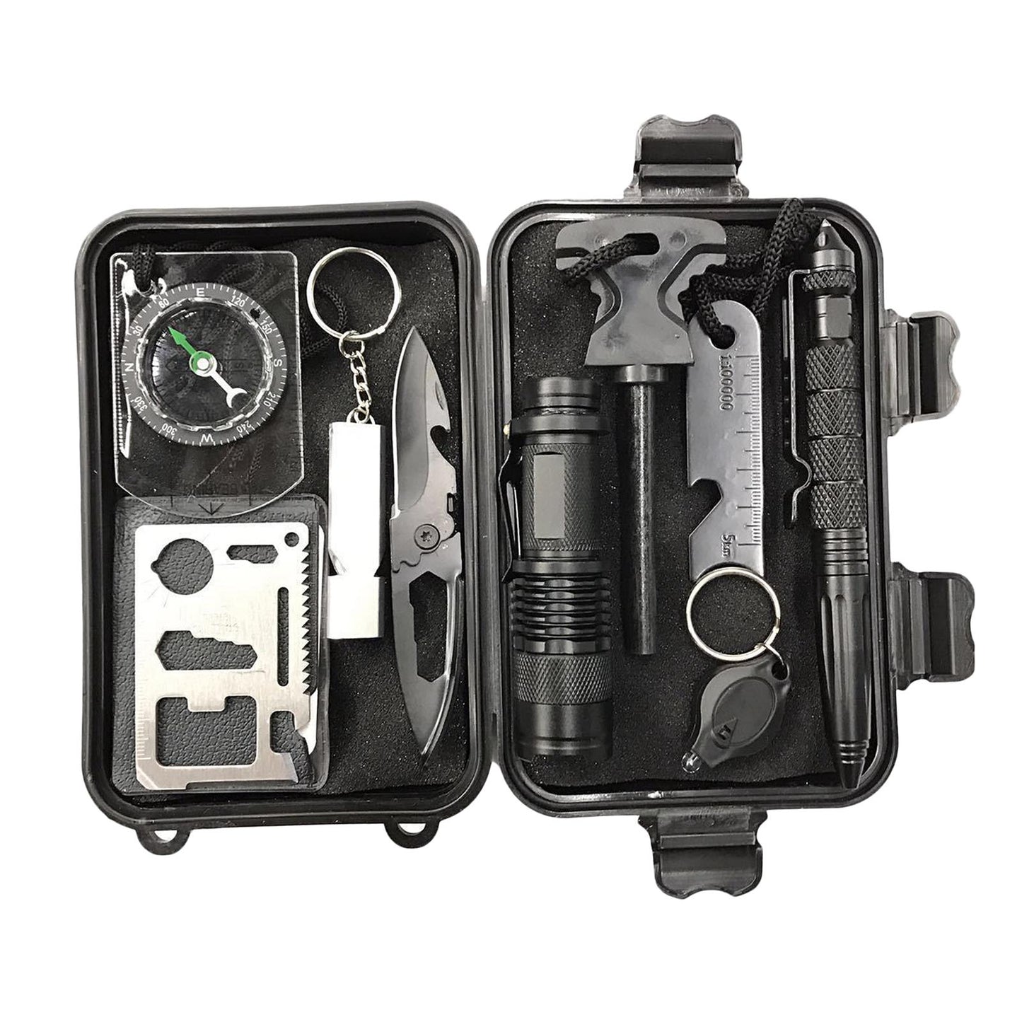 10pcs/set Outdoor Emergency Survival Gear Kit Hiking Military SOS Earthquake