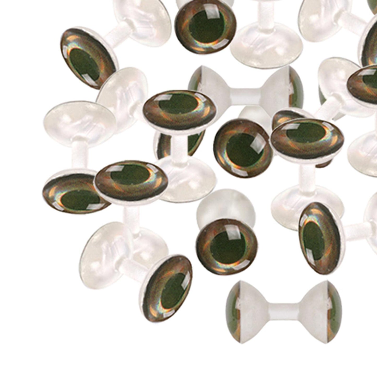 25Pc/lot 4D Fly Tying Beads Brass Dumbbell With Eyes Fly Tying Material 6mm