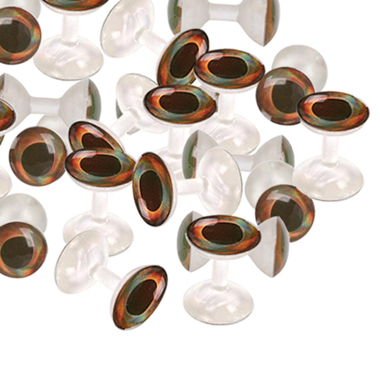 25Pc/lot 4D Fly Tying Beads Brass Dumbbell With Eyes Fly Tying Material 8mm