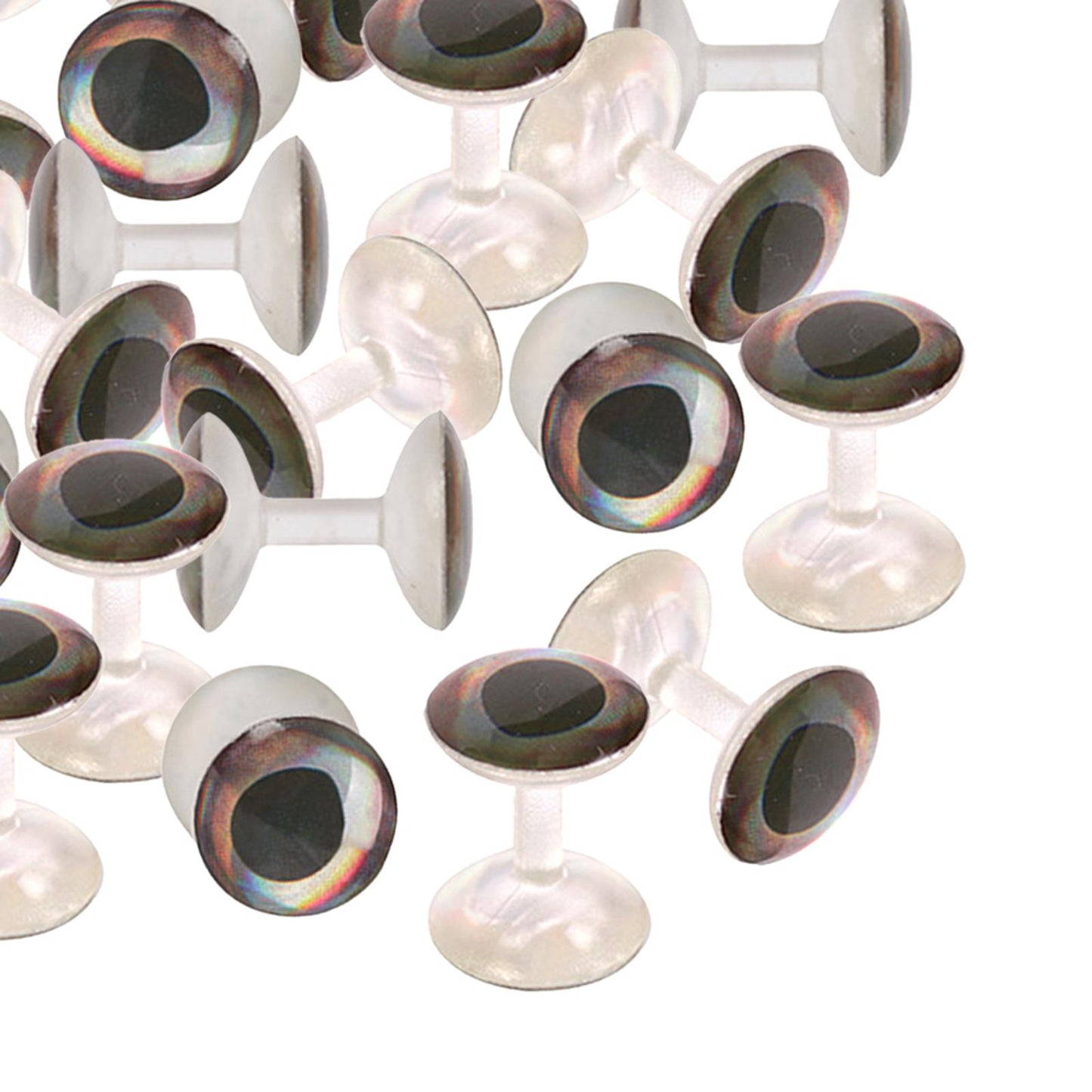 25Pc/lot 4D Fly Tying Beads Brass Dumbbell With Eyes Fly Tying Material 10mm