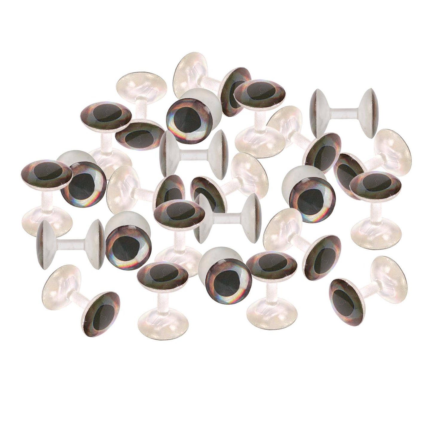 25Pc/lot 4D Fly Tying Beads Brass Dumbbell With Eyes Fly Tying Material 10mm